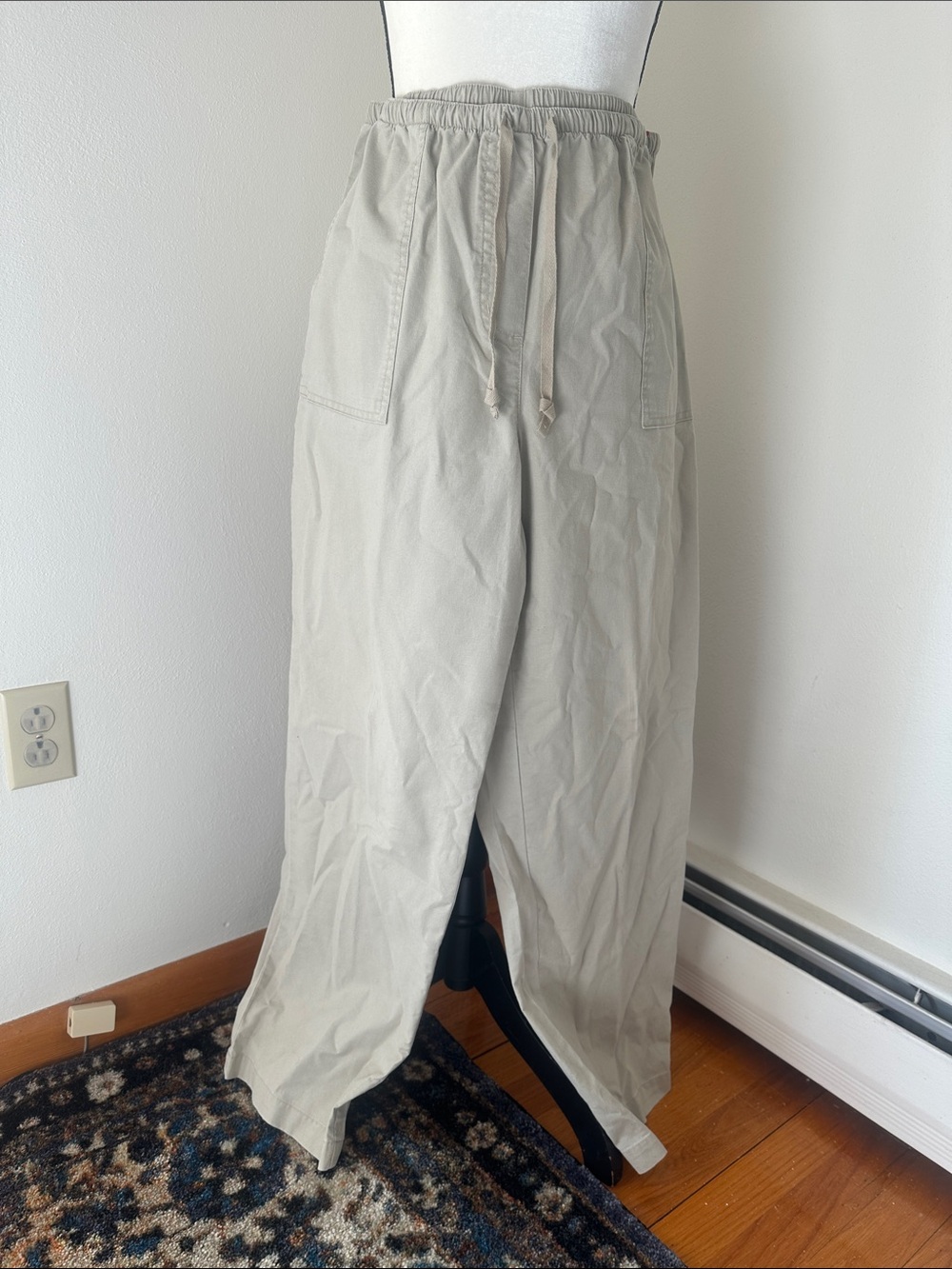 LL Bean Kaki Drawstring Pant